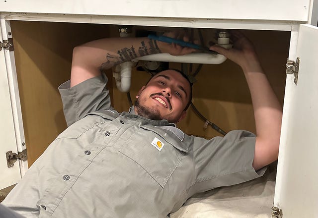 Kitchen sink plumbing repair